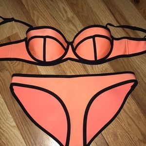 Orange Triangl Swimsuit (top & bottom)